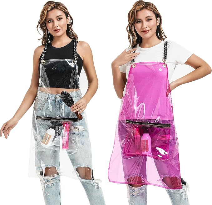 Hair Stylist Apron for Women - Waterproof Barber Nail Tech Apron Hairdresser Hairstylist Salon Aprons with Pocket - Image 7