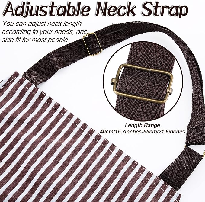 SATINIOR 3 Pcs Waterproof Kitchen Apron with 2 Pockets - Image 4