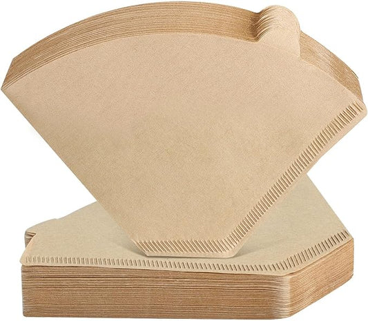 300Pcs Cone Coffee Filters #4, Clinuse Unbleached Size 04 Coffee Filters 8-12 Cup, Disposable Natural Paper Filters, No.4 Cone Filters Compatible with Ninja, Cuisinart, Pour Over and Drip Coffee Maker