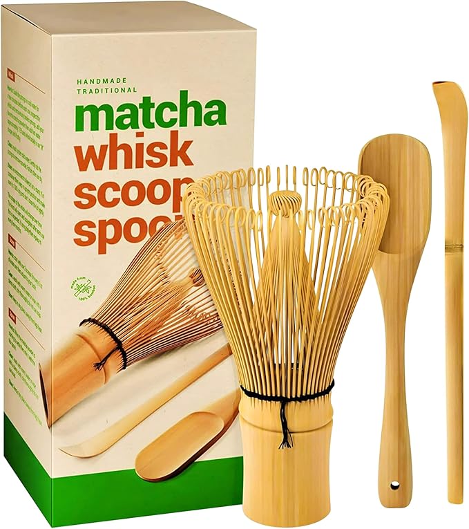 Bamboo Matcha Blender, Utensils Set With Whisk and Tea Accessories