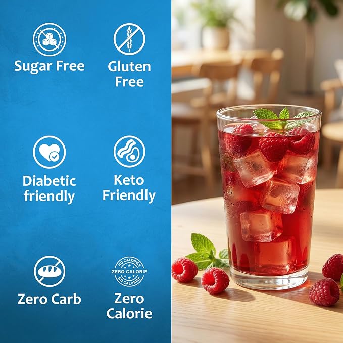 Syruvia Sugar Free Raspberry Tea Flavored Syrup for Drinks, Cocktails, Lemonades, Iced Teas and Desserts – 25.4 fl oz, With Pump - Image 4