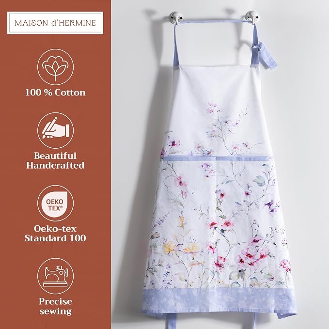 Maison d' Hermine 100% Cotton Apron for women with Pocket Kitchen Chef Apron for Men Cooking Mothers Day Gifts - Image 2