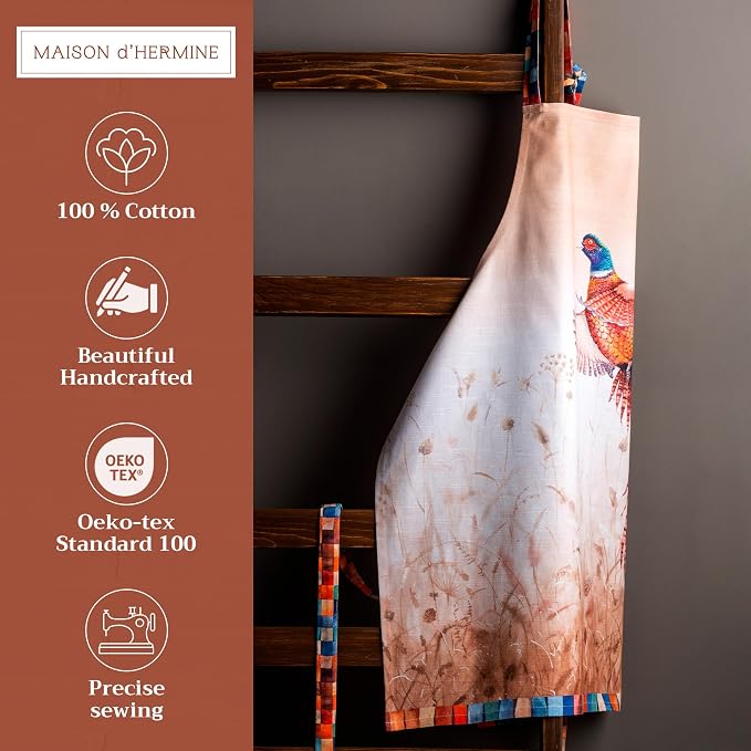 Maison d' Hermine 100% Cotton Apron for women with Pocket Kitchen Chef Apron for Men Cooking Mothers Day Gifts - Image 2