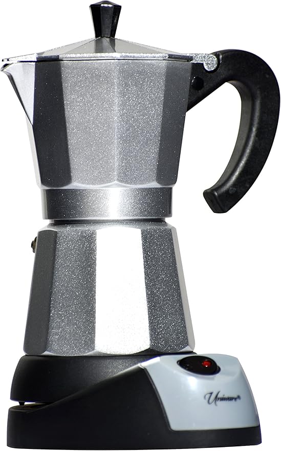 Uniware Electric Bialetti Moka Espresso Maker 6 Cups
