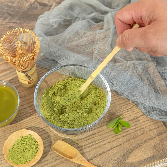 Restaurantware Dojo 6.5 Inch Chashaku Matcha Scoop 1 Hooked Matcha Tool - For Traditional Tea Ceremonies Durable Natural Bamboo Matcha Accessory Measure Green Tea Matcha Powder Sustainable