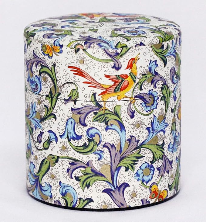 Tea Tin Canister: Florence Collection Wide 3.5oz (100g) CRT-002, Japan