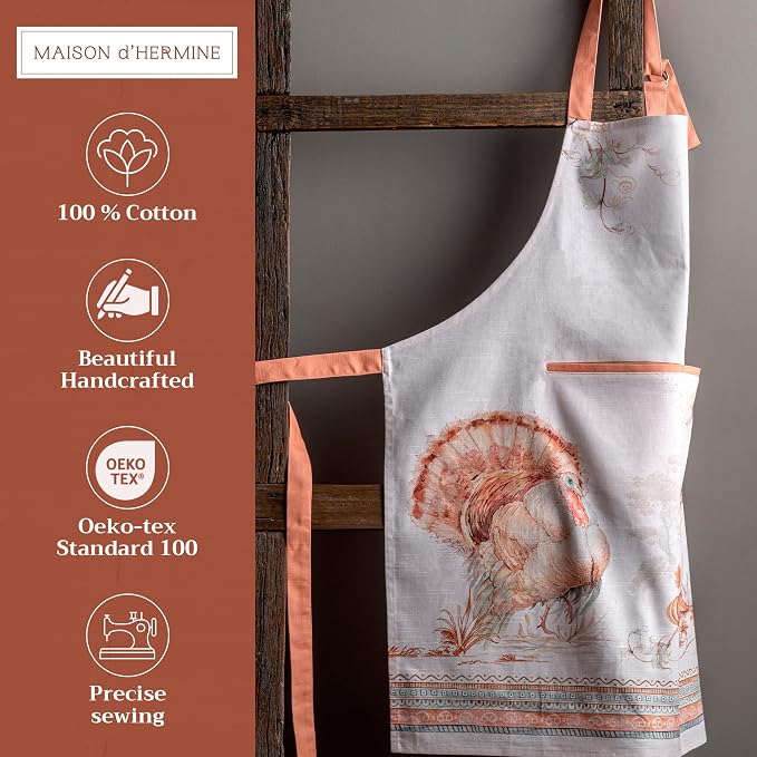 Maison d' Hermine 100% Cotton Apron for women with Pocket Kitchen Chef Apron for Men Cooking Mothers Day Gifts - Image 2