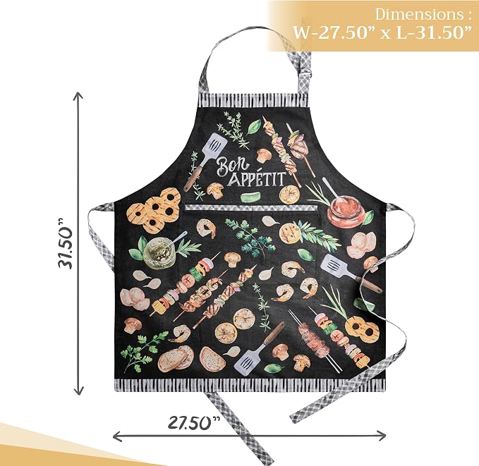 Maison d' Hermine 100% Cotton Apron for women with Pocket Kitchen Chef Apron for Men Cooking Mothers Day Gifts - Image 4
