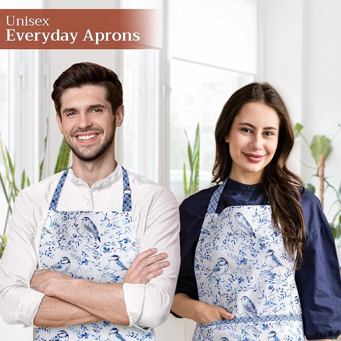 Maison d' Hermine 100% Cotton Apron for women with Pocket Kitchen Chef Apron for Men Cooking Mothers Day Gifts - Image 6