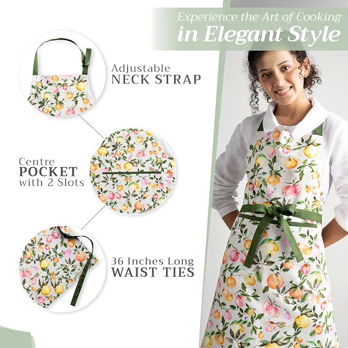 Maison d' Hermine 100% Cotton Apron for women with Pocket Kitchen Chef Apron for Men Cooking Mothers Day Gifts - Image 5