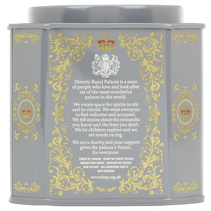 Harney & Sons Victorian London Fog Tea, Black and Oolong Tea with Citrus, Vanilla and Lavender | 30 Sachets, Historic Royal Palaces Collection (Tin Design May Vary)