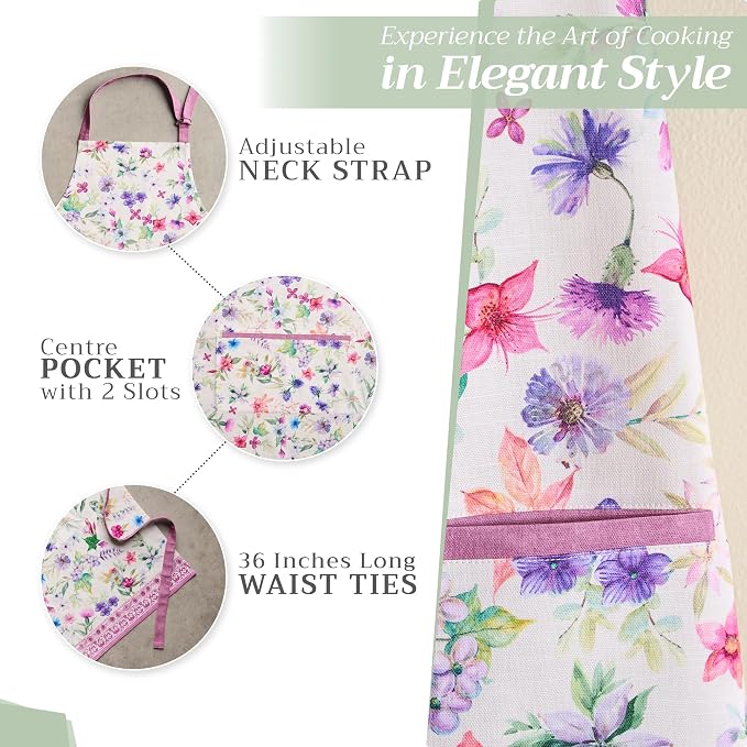Maison d' Hermine 100% Cotton Apron for women with Pocket Kitchen Chef Apron for Men Cooking Mothers Day Gifts - Image 6