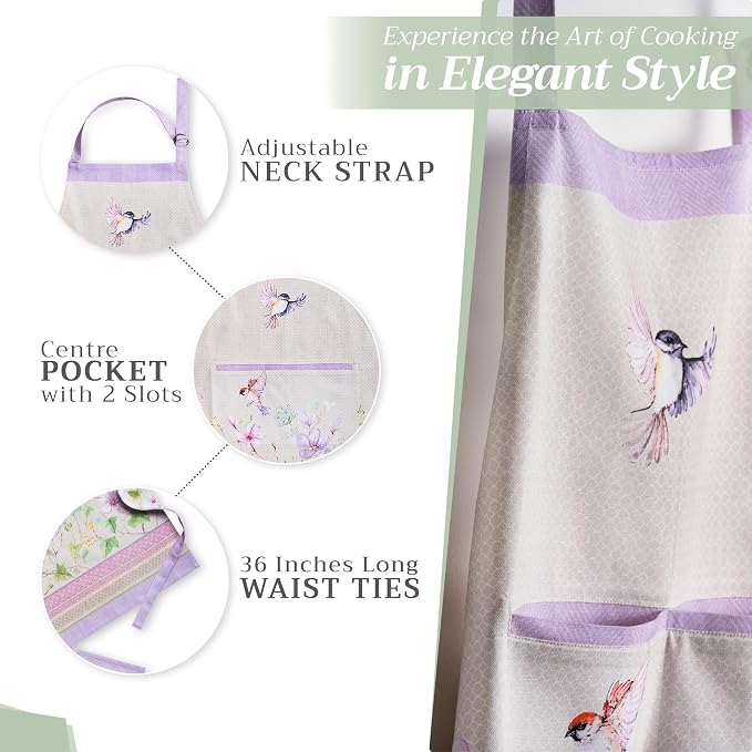 Maison d' Hermine 100% Cotton Apron for women with Pocket Kitchen Chef Apron for Men Cooking Mothers Day Gifts - Image 6