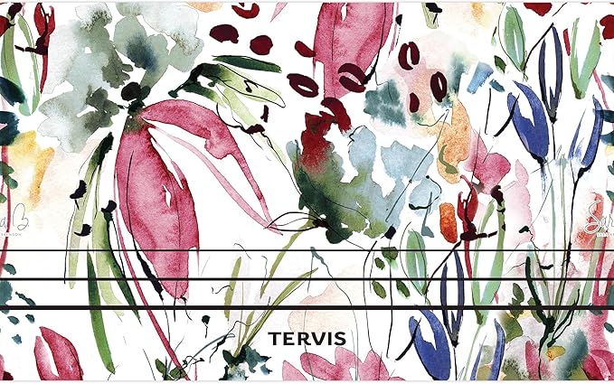 Tervis Traveler Sara Barrenson Floral Abstraction Triple Walled Insulated Tumbler Travel Cup Keeps Drinks Cold & Hot, 20oz, Stainless Steel