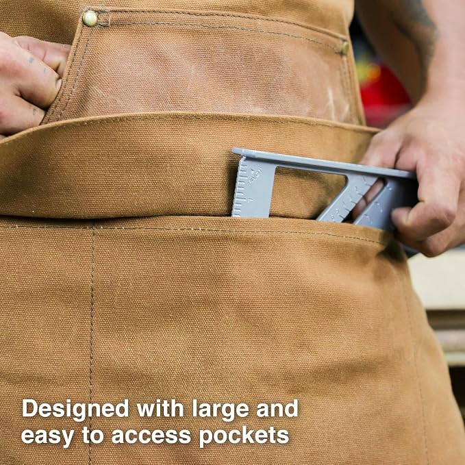 Hudson Durable Goods - Woodworking Edition - Waxed Canvas Apron - Brown - Image 5