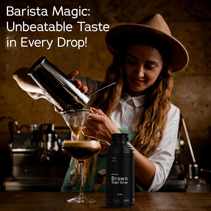 Brown Sugar Syrup | Coffee and Boba Black Sugar Syrup | Bubble Tea Tigers Milk | Cold Brew Latte Espresso Maple Skinny Flavored Barista Gourmet Sweetener Instant Tapioca Pearls Flavor by Locca 29 Oz (Pack of 1) - Image 3