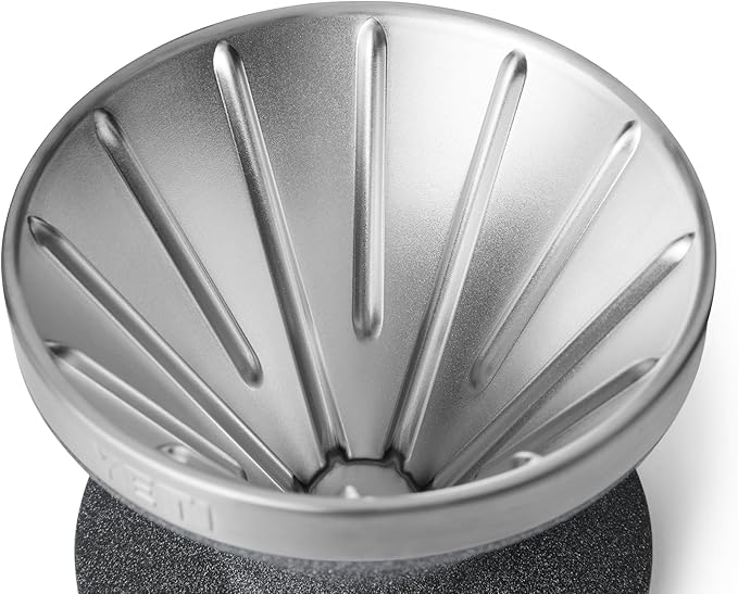 YETI Pour Over Coffee Maker Accessory Ramblers, Designed for Perfect Coffee Extraction Anywhere, Stainless Steel, fits any V60 Filter, Black Stone