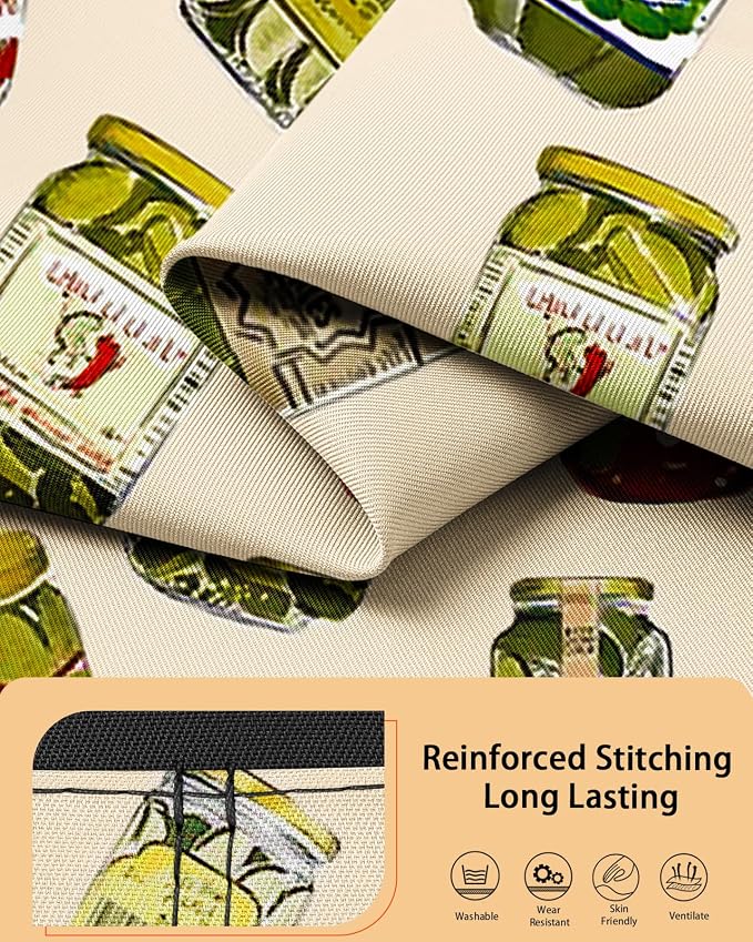 Slohif Reversible Server Apron 6 Pockets - Waist Apron for Waitress Women Half Serving Short Apron for Waiter - Image 4