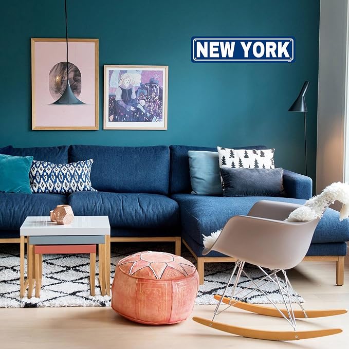 New York Sign Wall Decor Metal Tin Signs Street Signs Metal Sign for Cafes Bar Pub Beer Club Wall Home Decor 16X4 Inches - Image 5