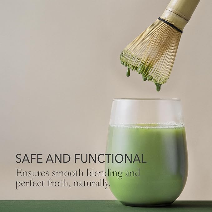Premium Quality Matcha Chasen Whisk – 100 Prong – Bamboo Whisk For Matcha Tea –Authentic Traditional Bamboo Whisker – Easy To Use and Clean – Matcha Green Tea Whisk For A Perfect Frothy Cup