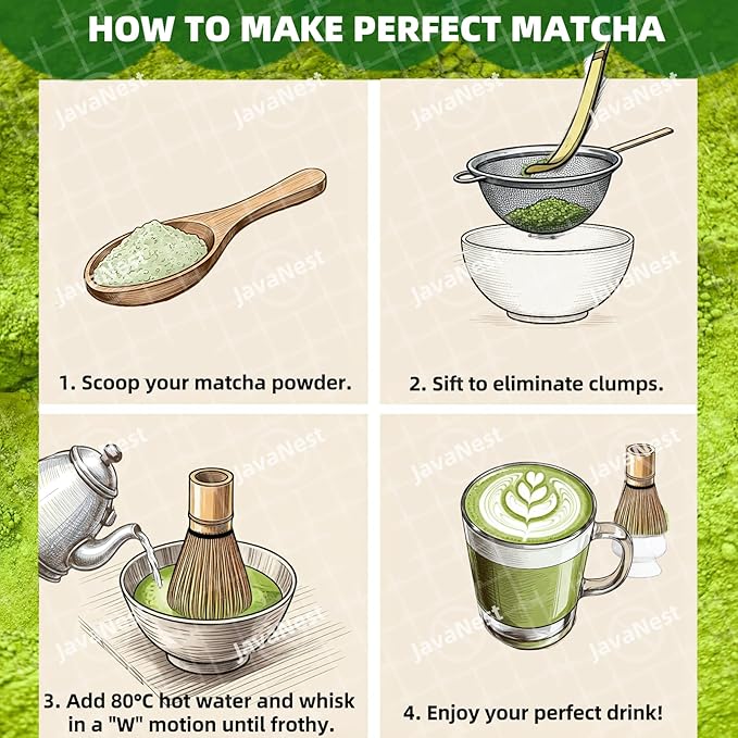 Matcha Whisk Set, 6-Piece Matcha Making Kit, Macha Tea Set, (Chasen Holder), Ceramic Whisk Holder, Matcha Starter Sifter, Bamboo Scoop, Spoon Japanese Tea Tools For Ceremony Gift (Yellow)