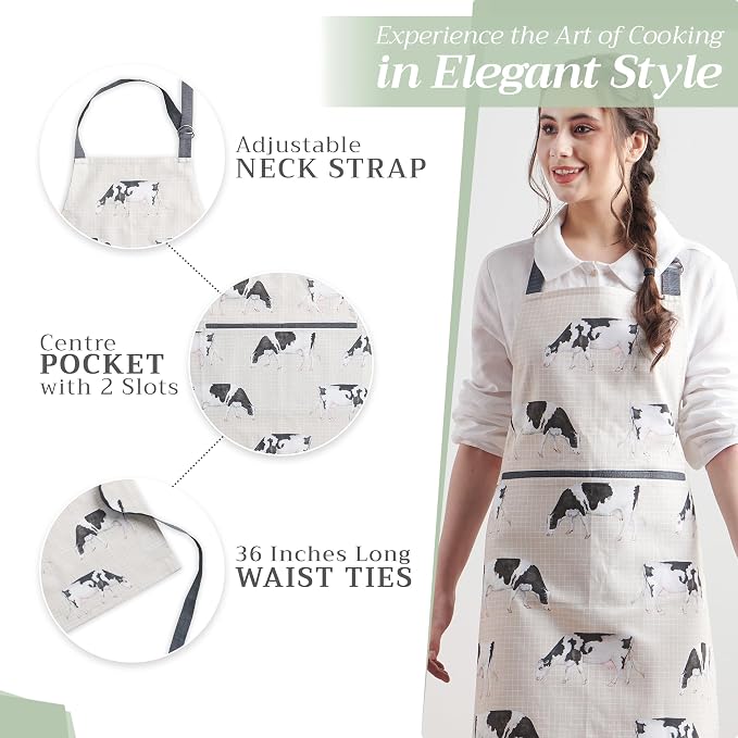 Maison d' Hermine 100% Cotton Apron for women with Pocket Kitchen Chef Apron for Men Cooking Mothers Day Gifts - Image 5