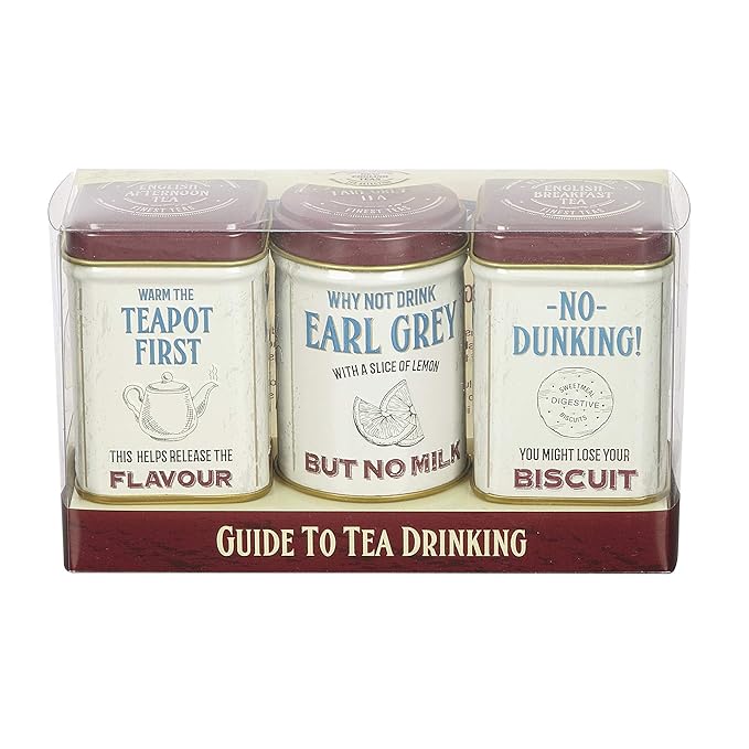 Guide to Tea Drinking Mini Tea Tins with Assorted Loose Leaf Black Tea