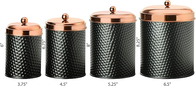 Amici Home Ashby Copper Metal Canister, X-Large, 104oz