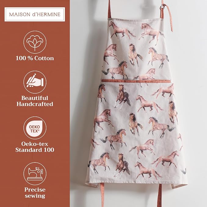 Maison d' Hermine 100% Cotton Apron for women with Pocket Kitchen Chef Apron for Men Cooking Mothers Day Gifts - Image 2