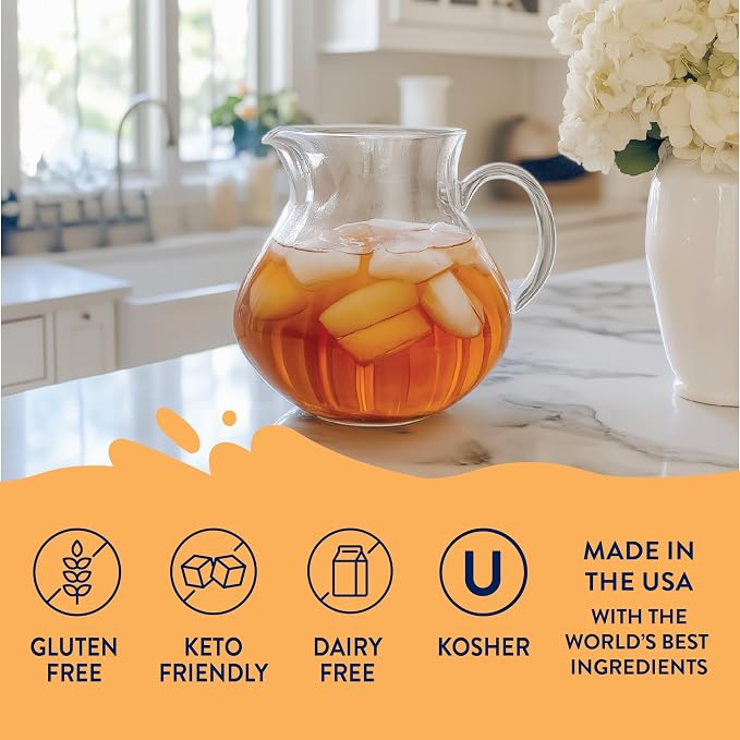 Jordan's Skinny Mixes Sugar Free Syrup, Sweet Tea Flavor, Fruit Flavored Water Enhancer, Drink Mix for Iced Tea, Lemonade, Drinks, Low Calorie Water Flavoring, Dairy & Gluten Free, Kosher, 25.4 Fl Oz - Image 5