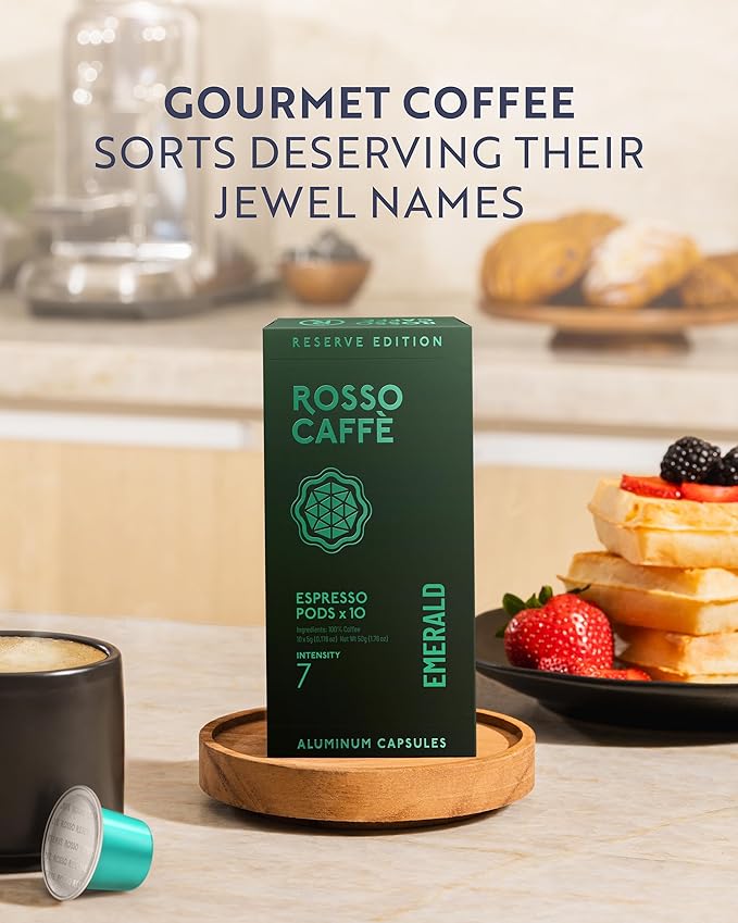 ROSSO CAFFÈ Espresso Coffee Pods, Compatible with Nespresso Original Machines, Reserve Variety Pack, 160 Capsules - Made in Italy