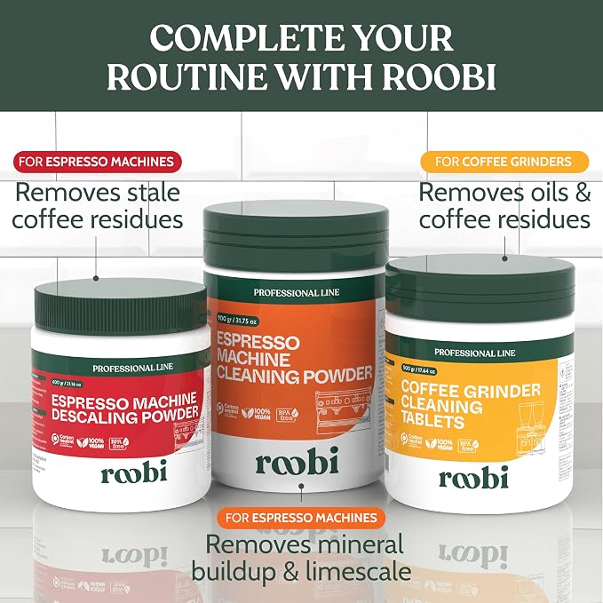 Roobi Professional Coffee Grinder Cleaning Tablets. Carbon Neutral Coffee Grinder Cleaner. Up to 14 cleans, 500gr. - Image 4