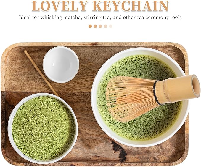 Matcha Whisk for Making and Stirring Matcha Tea Natural 80-prong Chasen Tea Ceremony Tool Small Traditional Japanese Whisk for Home and Ceremony Use