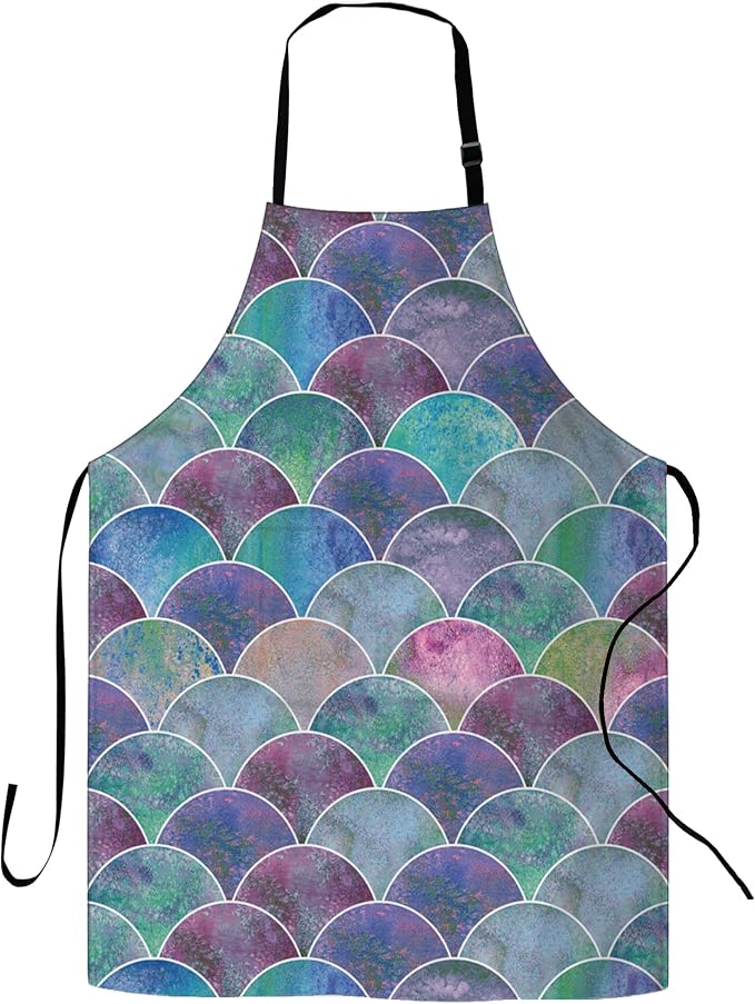 Apron, Stocking Stuffers Bib Apron with Adjustable Neck for Women, Suitable for Home Kitchen Cooking Apron by CIAIDU