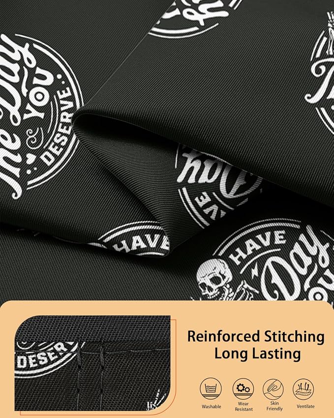 Slohif Reversible Server Apron 6 Pockets - Waist Apron for Waitress Women Half Serving Short Apron for Waiter - Image 4
