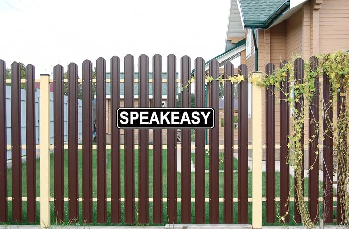Speakeasy Sign - Vintage 1920s Style Metal Wall Art - 16x4 Inch Bar Decor for Man Cave, Home Pub or Retro Themed Room - Image 4