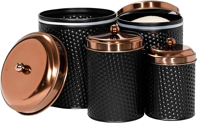 Amici Home Ashby Copper Metal Canister, X-Large, 104oz