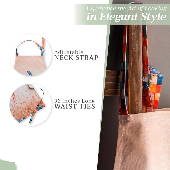 Maison d' Hermine 100% Cotton Apron for women with Pocket Kitchen Chef Apron for Men Cooking Mothers Day Gifts - Image 6