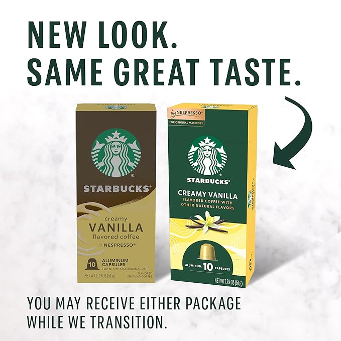 Starbucks by Nespresso Original Line Vanilla Flavored Coffee, Espresso Pods, 10 Count (Pack of 10)