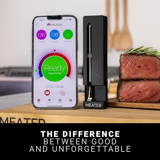 MEATER SE: 100% Wireless Smart Meat Thermometer | No Wires, No Fuss | 165ft Bluetooth Range | Dual Temp Sensors | Guided Cook System | Dishwasher Safe | Perfect for BBQ, Grill, Oven, Smoker