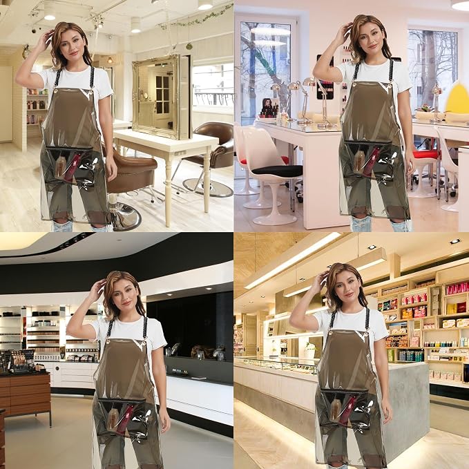 Hair Stylist Apron for Women - Waterproof Barber Nail Tech Apron Hairdresser Hairstylist Salon Aprons with Pocket - Image 7