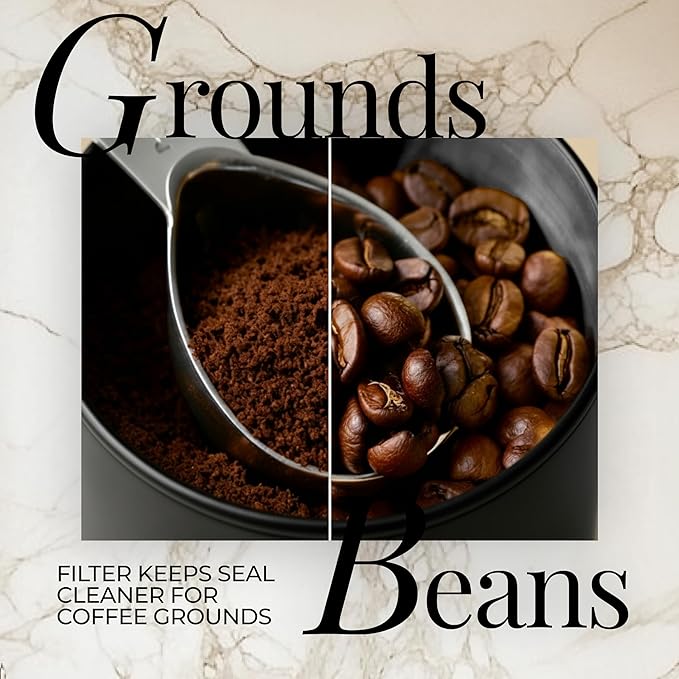 STYLED SETTINGS Vacuum Seal Coffee Bean Container Set – 2-Piece Stainless Steel Coffee Canisters with Scoop and Labels, Matte Black Dual-Lid Airtight Design, 1 lb Capacity Each - Coffee Gift Ideas