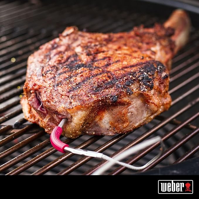 Weber iGrill Pro Meat Probe – Durable Stainless‑Steel Temperature Probe for iGrill & Weber Connect Devices with Color-Coded Sleeves