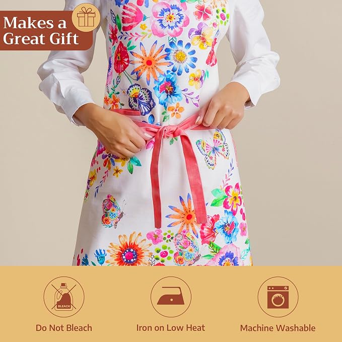 Maison d' Hermine 100% Cotton Apron for women with Pocket Kitchen Chef Apron for Men Cooking Mothers Day Gifts - Image 5