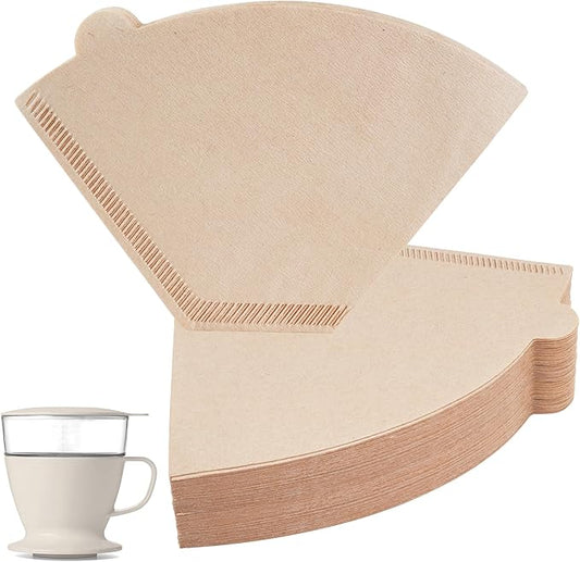Paper Coffee Filters #2 Compatible with OXO Coffee Maker, 100 Pcs Cone Natural Filter Paper for OXO Single Serve Pour-Over