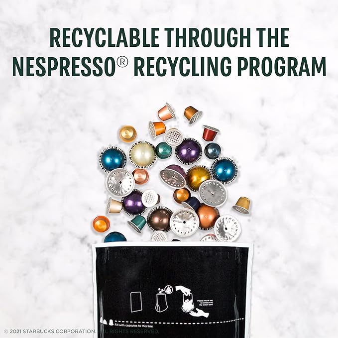 Starbucks by Nespresso Original Line Mild Variety Pack Coffee, 50-count Espresso Pods, Presentation may vary