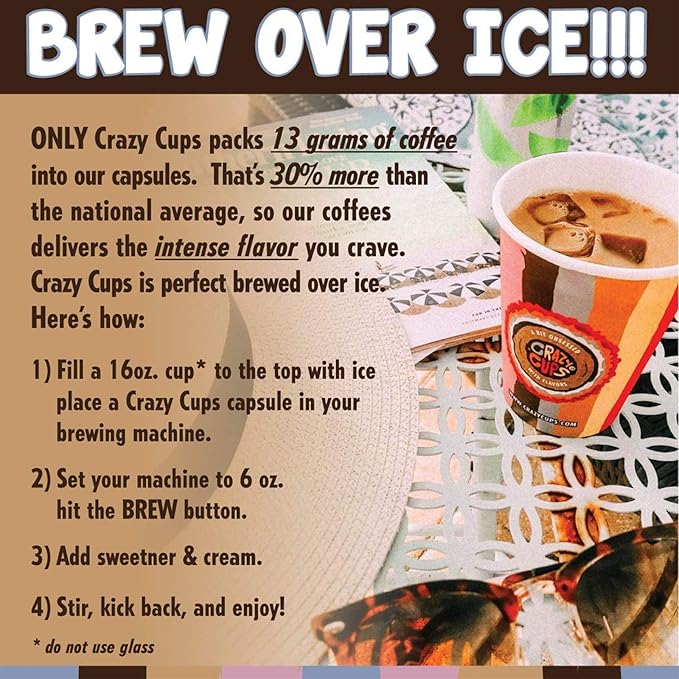 Crazy Cups Fall Coffee Pods Variety Pack for Keurig K Cup Coffee Maker, Seasonal Favorites Fall Blend Sampler, 30 Count