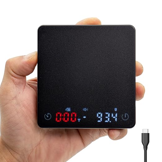 MiiCoffee Nano Coffee Scale with Timer, Espresso Scale with Auto Tare, Touch Sensor and Silicone Cover