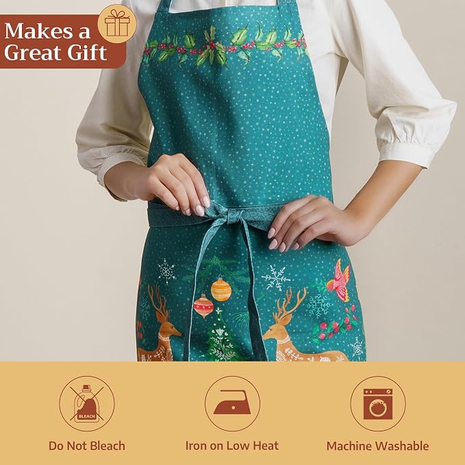Maison d' Hermine 100% Cotton Apron for women with Pocket Kitchen Chef Apron for Men Cooking Mothers Day Gifts - Image 5