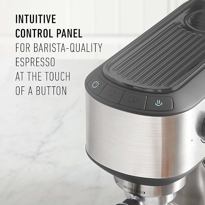 Calphalon Compact Espresso Machine, Home Espresso Machine with Milk Frother, Stainless Steel